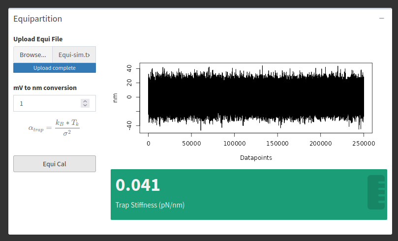 Step Calibration Screenshot